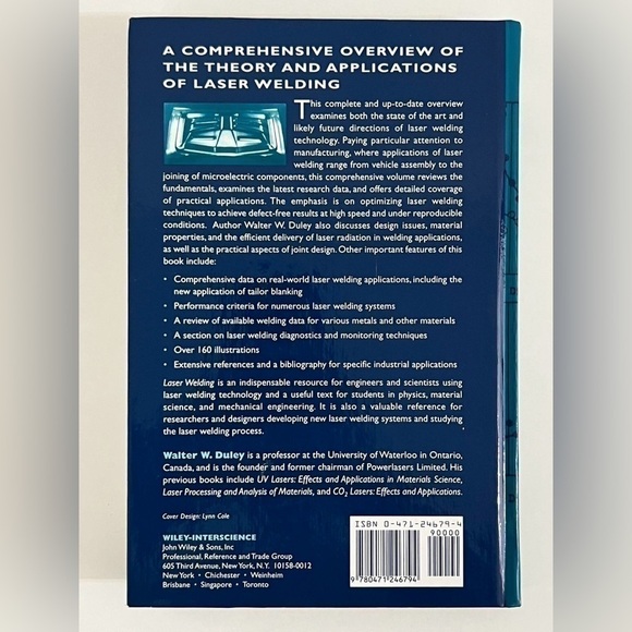 Laser Welding by Walter W. Duley (1998, Hardcover) 1st Edition - Picture 2 of 4